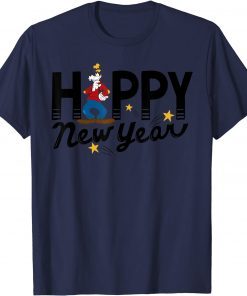 Official Disney Vintage Goofy Happy New Year Shirts T-Shirt