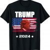 Trump 2024 American Flag Trump Lover Gift Let's Go Brandon T-Shirt