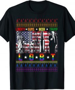 Official All I Want For Christmas Trump LGBT Funny Trump Christmas TShirt