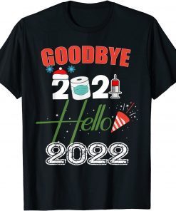 Funny Goodbye 2021 Hello 2022 Merry New Year Pyjama Gift TShirt
