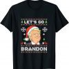 Classic Merry Christmas Let's go Branson Brandon Ugly Sweater Style T-Shirt