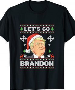 Classic Merry Christmas Let's go Branson Brandon Ugly Sweater Style T-Shirt