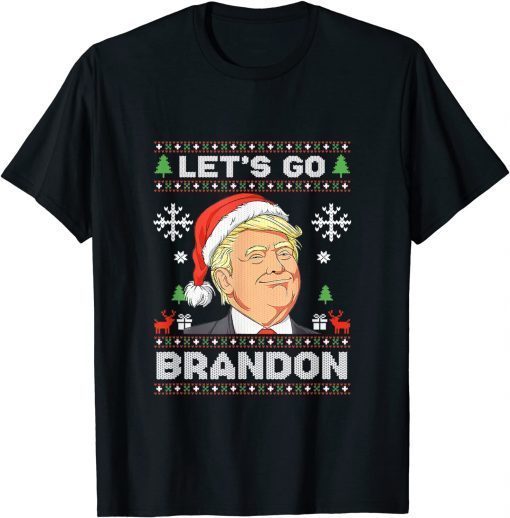 Classic Merry Christmas Let's go Branson Brandon Ugly Sweater Style T-Shirt