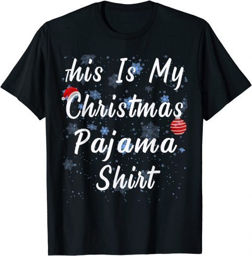 Official This Is My Christmas Pajama Funny Xmas T-Shirt