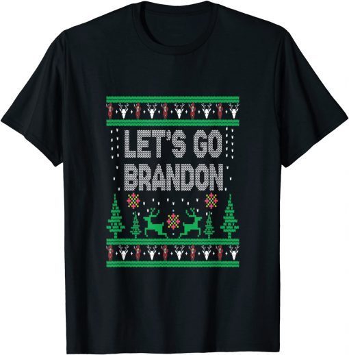 Merry Christmas Let's go Branson Brandon Ugly Sweater Style Unisex Tee Shirts