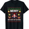 Santa Joe Biden merry 100th day's of school Ugly Christmas T-Shirt