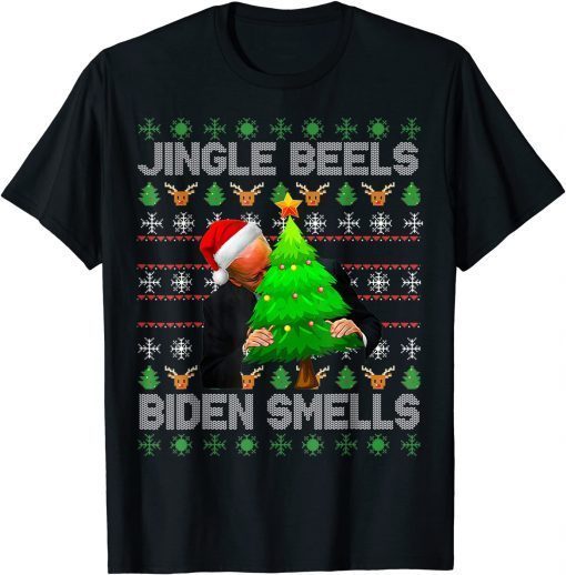 Funny Anti Biden Jingle Bells Biden Smells Uglys Christmas Sweater T-Shirt