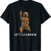 Classic Lets Go Darwin Bear Drinking Beer USA Flag Vintage T-Shirt