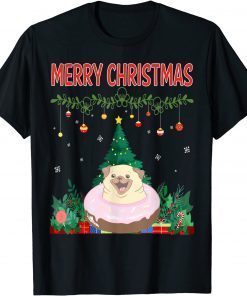 2022 Merry Christmas Pug Gift Tee Shirts