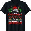First Christmas As A brother in law Santa Ugly Xmas Family T-Shirt