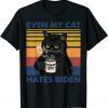 Even My Cat Hates Biden Tee Conservative Anti Liberal Unisex T-Shirt