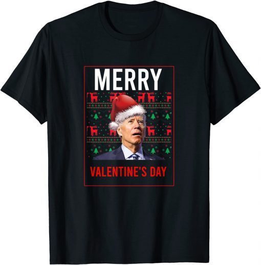 Santa Joe Biden Happy valentine's day Ugly Christmas Sweater Shirts T-Shirt