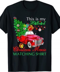 Mens Christmas This Is My HaLlmaRks Movie Watching Funny Tee Shirts