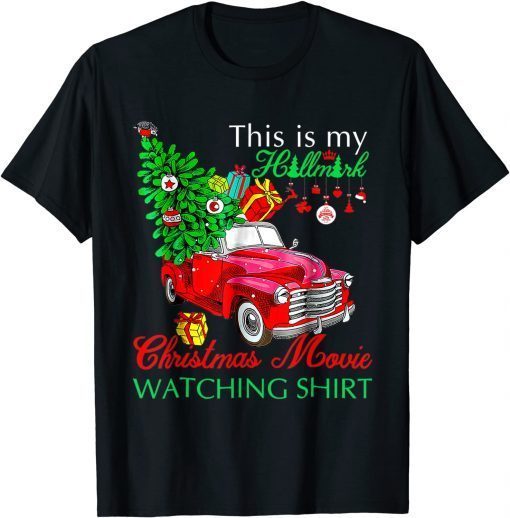 Mens Christmas This Is My HaLlmaRks Movie Watching Funny Tee Shirts