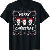 2022 Merry Christmas Chicken Santa Hat Lights Xmas Funny T-Shirt