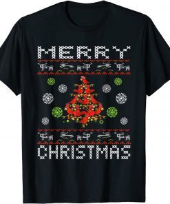 Cardinal Birds Christmas Tree Boon Funny Christmas Cardinal T-Shirt