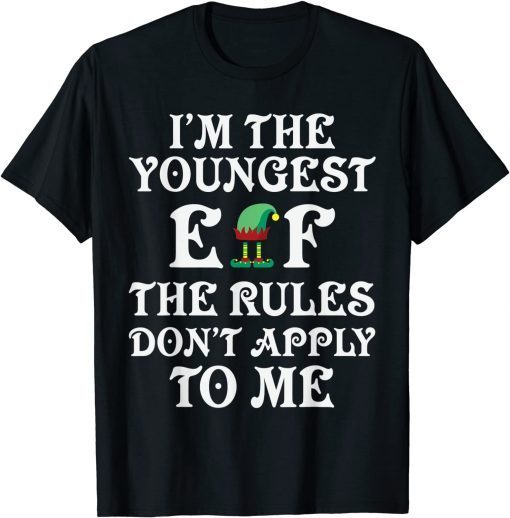 I'm The Youngest Elf Family Matching Funny Christmas Unisex T-Shirt