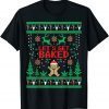 Lets get Baked Gingerbread Weed Stoner Ugly Christmas T-Shirt