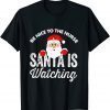 Be Nice To The Nurse Santa Nurse Christmas Scrub Tops T-Shirt