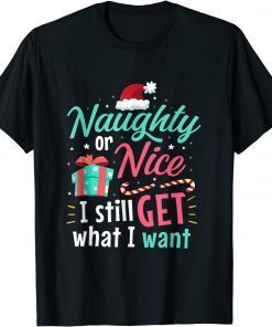 Classic Naughty or Nice List Christmas Stocking Stuffer Gifts T-Shirt