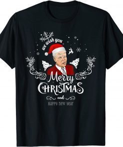 Funny Santa Joe Biden Merry 4th Of July Ugly Christmas Xmas T-Shirt