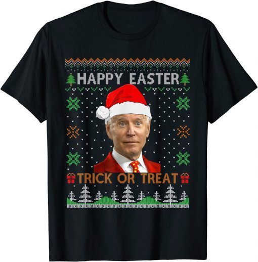 Happy Easter Hlw Funny Joe Biden Christmas Ugly T-Shirt
