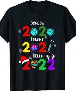 T-Shirt Goodbye 2021 Hello 2022 Merry Christmas Happy New Year Gift