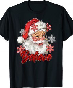 2022 Christmas Costume Believe Santa Claus Gift Tee Shirts