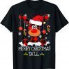Official Merry Christmas Ya'll Buffalo Red Plaid Reindeer Santa Hat T-Shirt