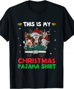 T-Shirt This Is My Christmas Pajama Farm Animals Truck