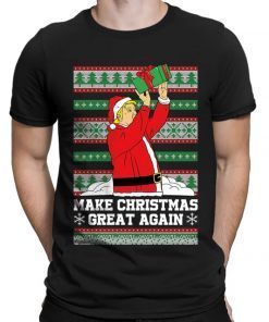 Funny Makes Christmas Great Again Xmas Donald Trump President Ugly T-Shirt