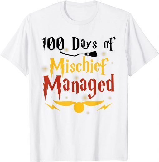100 Days Of Mischief Managed 100th Day Of School Classic T-Shirt