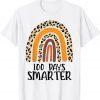 100 Days Smarter Rainbow Leopard Happy 100th Day Of School Unisex T-Shirt