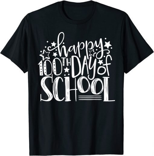 Happy 100th Day of School Teachers 100 Days Classic Shirt