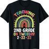 Teaching 2nd Grade On Twosday 2-22-2022 Hobo Rainbow Teacher Classic Shirt