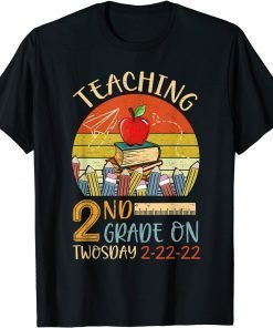 Teaching Second Grade On Twosday Teacher Classic T-Shirt