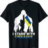 Support Ukraine I Stand With Ukraine Foot Ukrainian Flag T-Shirt