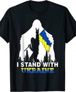 Support Ukraine I Stand With Ukraine Foot Ukrainian Flag T-Shirt