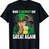 Funny Donald Trump Drinking In St Patrick's Day Outfit T-Shirt