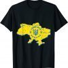 I Stand With Ukraine Ukrainian Map Unisex T-Shirt