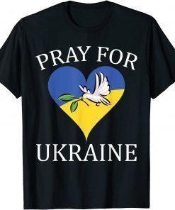 Pray For Ukraine Solidarity Peace Heart 2022 T-Shirt