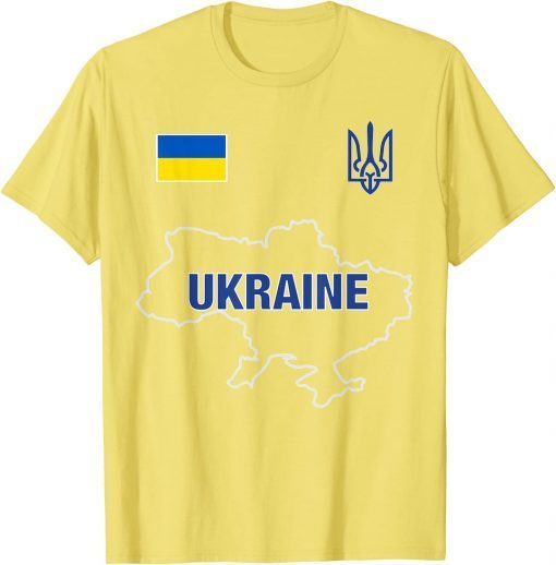 T-Shirt Ukraine 2021 National Football Team Soccer Ukrainian Fan