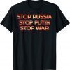 Classic Stop War Say No to War Pray for Ukraine Gift Tee Shirts