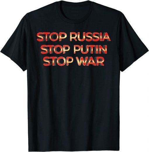 Classic Stop War Say No to War Pray for Ukraine Gift Tee Shirts