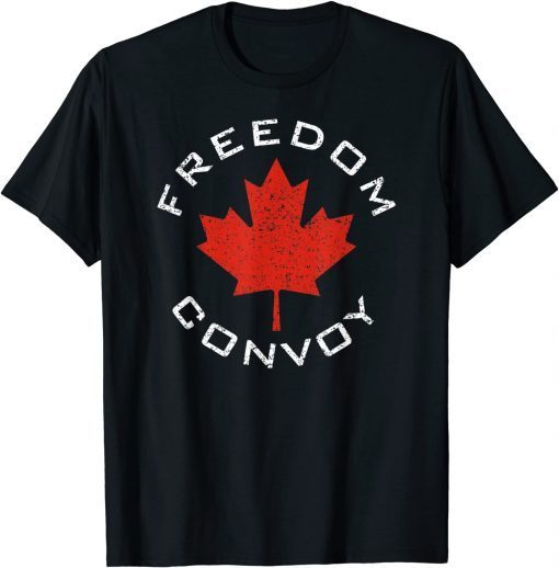 FREEDOM CONVOY 2022 CANADIAN TRUCKER TEES MAPLE LEAF UNISEX T-Shirt