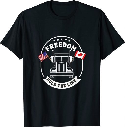 Classic Truckers Freedom Convoy 2022 Trucker Tshirt for USA & Canada T-Shirt