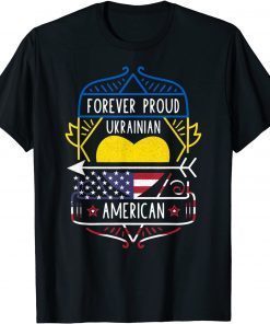 Classic Forever Proud Ukrainian American Ukraine and USA T-Shirt