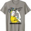 Support Ukraine Girl Unbreakable Strong Ukrainian Flag Pride 2022 T-Shirt