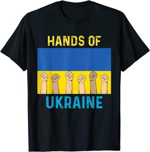 Hands Off Ukraine Flag Vintage Ukraine Support Tee Shirts