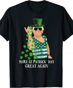 Shirts Trump Make ST Patrick's Day Great Again USA Flag Patricks